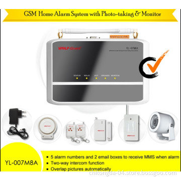 Wireless GSM MMS Home Security Alarm System (YL-007M8A)